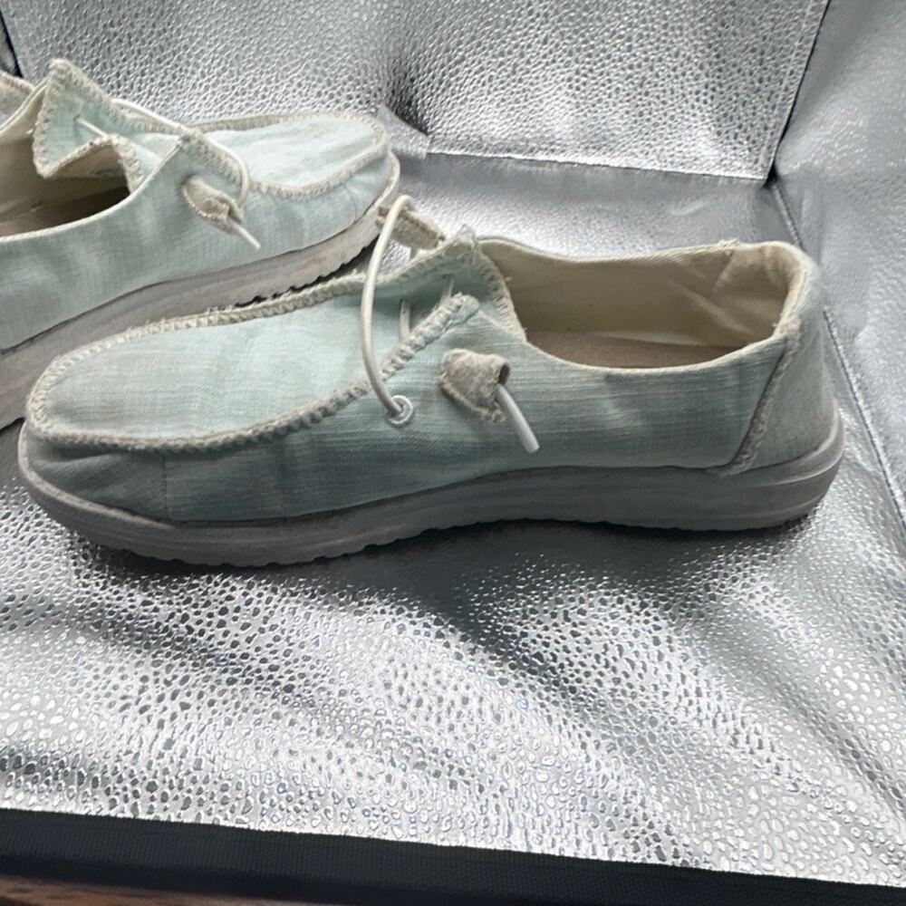 HEYDUDE Wendy Boho Stitch Sky Blue Women's Size 7 Slip-On Casual Shoes‎ - Picture 8 of 16